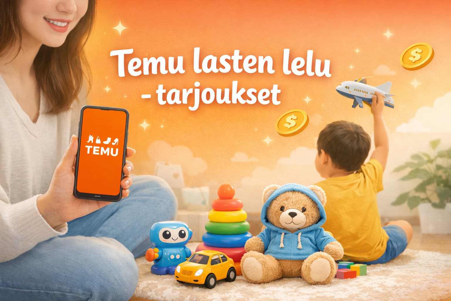 Temu lasten lelu -tarjoukset: opas sovellukseen